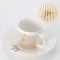 Mirror Reflection Coffee Cup Plate Luxury Afternoon Tea Ceramic Running Horse/deer/hummingbird Mug Wy80114