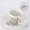 Mirror Reflection Coffee Cup Plate Luxury After Set Ceramic Running Horse/Deer/HummingBird Mug Wy80114
