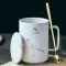 Luxury Marble Pattern Ceramic Mugs Gold Play Playing Morning Milk Coffee Tea Breakfast Creative Cup