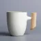 Luwu Japanese Vintage Ceramic Coffee Mug Bronzetea Milk Beer Mug With Wood Handle Water Cappuccino Cup Home Office Drinkware
