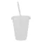 With Straws Creative Water Cups Changing Reusable Color Cup Magical Plastic Water Color Changing Cup Tumbler Discolration
