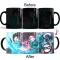 New Demon Slayer Temperature Sensitive Coffee Mug Color Changing Cartoon Anime Milk Ceramic Cups