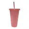 5PCS Creative Straw Cup Sequined Glitter Colorful Coffee Juice Straw Mug Flash Powder Shiny Plastic Tumbler with Lid