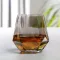 Creative Geometry Glass Cup Golden Rim Crystal Transparent Masonry Coffee Mug Wine Cocktail Milk Tea Cup Couple S