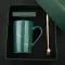 420ml Ity Constellation Ceramic Mug Dark Green Bone Bone Cup Household Cup Box Lovers Cup Mug