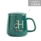 Ceramic Mugs Set Letters Coffee Cup With Lid Spoon Thermostat Coaster Cup Mat Celsius Constant Temperature Heating