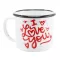 Free Shipping 350ml Enamel Coffee Mug Creative Animal Breakfast Cup Black Roll Rim with Handgrip Milk Tea Cup