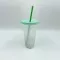 5pcs Rainbow Changing Straw Cup Thermochromic Cup Cold Cups Outdoor Reusable Plastic Tumbler Coffee Tea Mugs Water Bottle