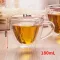 New 180ml/240ml Love Shaped Double Wall Glass Mug Resistant Kungfu Tea Milk Lemon Juice Cup Drinkware Lover Coffee Cup