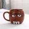 600ml Bean Large Capacity Coffee Mug Breakfast Tea Milk Cups And Mugs With Spoon Ceramic Expression Creative Drinkware