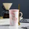 MR MRS Flamingo Couple Cup and Mug Ceramic Coffee Mug Marble Pattern Home Drinkware Lovers Wedding
