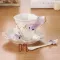 Enamel Mugs Tea Cups with Saucer Spoon Sets Procelain Creative Drinkware Lover