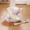 Enamel Mugs Tea Cups With Saucer Spoon Sets Procelain Creative Drinkware Lover