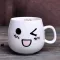 Yefine 320ml Drinking Cup Cartoon Personalized Expression Coffee Mug Ceramic Cute Porcelain Tea Cup