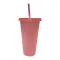 6 Colors Portable Hand Cup Straw Water Cup Coffee Mug Plastic Travel Cup Drinking Cup Home Office Reusable with Straw Mug