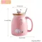 Cat Mug Cute Ceramic Coffee Cup With Lovely Kitty Wooden Stainless Steel Spoon Novelty Morning Cup Tea Milk Mug
