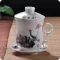 China Jingdezhen Ceramic Teacup Blue And White Porcelain Personal With Lid Filter Meeting Bubble Cup Office