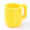 360ml Lego Compatible Cute Plastic White Coffee Mugs Cup Kids Outdoor Personalized Children Eco Friendly Creative