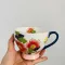 Household Creative Ceramic Cup Coffee Cup Milk Mug With Handle Breakfast Cup Tea Cup Water Cup Big Tripe Mug