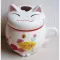 1pc Traditional Chinese Maneki Neko Plutus Cat Milk Mug With Lid Office Ceramic Lucky Cup Drinkware S Nl 002