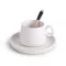 Eways 270ml High Quality Ceramic Coffee Mugs Coffee Cup Set Style Cappuccino Cup Flower Milk Cups