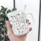 400ml Creative Cat Ceramic Mugs Cute Cartoon With Lid With Spoon Cup Literary Small Fresh Coffee Mug