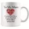 The White Ceramic Mug with Beautiful Message To Mum Moth Birthday Present 11OZ Funny Coffee Cup