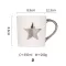 Creative Gold Ceramic Mug Ceramic Coffee China Bone Milk Tea Cup Love Heart Stripe Drinkware 350ml Home Kitchen