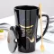 Oussirro 500ml Couple Cup Ceramic Coffee Mug with Spoon an Cover Creative Valentine's Day Wedding Coffee Cups