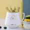 300ml Creative Ceramic Cup With Crown Design Lid Coffee Milke Mug Home Office Breakfast Drinkware Luxury Wedding Birthday S