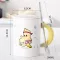 Coffee Mug with LID 420ml Mugs Cartoon Cars Shark Cat Dog Fruits Milk Coffee Cup Novelty s
