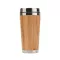 UPORS 450ml Natural Bamboo Travel Mug with Lid Stainless Steel Coffee Cup Tumbler Bottles Beer Coffee Mug Tea