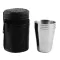 4PCS 30/70/170ml Stainless Steel Cup Cup Coffee Mugs Unbereakable Juice Beer Wine Whiskey Shot Tumblers Travel Mugs with Leather Bag
