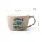 Big Belly Ceramics Coffee Cup Tuba Breakfast Oats Milk Cup Big Capacity Big Mouth Mug Cartoon Cappuccino Art Coffee Mug