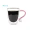 Crystal Glass Coffee Mugs Double Wall Insulation Tea Cup with Acrylic Rhinestones Filled Handgrip Personalized Customized