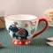 Household Ceramic Cup Mug Breakfast Coffee Milk Bottle Creative Large-Capacity Hand-Painted Office Tea Cup Coffee Mugs