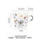MDZF SweetHome 500ml Scale Glass Mug Breakfast Mlik Coffee Cup Household Couple Water Cup Sun Eye Pattern Drinkware