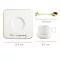 3PCS Ceramic Coffee Cup and Saucer Set European Style Light Light Light Luxury Afternoon Tea Milk Juice Breakfast Cup Saucer Spoon