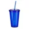 500ml Travel Mug With Straw Smoothie Plastic Iced Tumbler Double-Walled Ice Cold Drink Coffee Juice Tea Cup