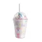 Portable Stylish Double Straw Unicorn Ice Cup Summer Cold Drink Coffee Water Cup Boy's Girl's Plastic Cups Novelty
