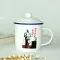 450ml Chinese Retro Mug Coffee Mugs Camping Drinkware White Porcelain Tea Cup Mr. Mao Mug Coffee Milk Mug Afternoon Tea Cups