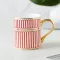 350ml New British Style Luxury Gold Bone Couple Coffee Mug After Drink Cup with Box