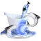 Enamel Coffee Mugs Tea Cups with Saucer Spoon Sets Procelain Drinkware