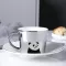 Creative Specular Reflection Coffee Mug With Tray Animal Series Mirror Reflection Coffee Cup Coffeeware Set