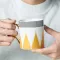 Luxury Gold Totems Mosaic Geometric Flamingo Ceramic Coffee Mug Coffee Cup Gold Breakfast Milk Water Cup Couple Creative S