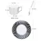 Creative Mirror Coffee Cup Reflection Stripe Mug Luycho Coffee Tea Set with Coaster and Spoon