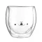 Glass Double Wall Glass Mug Bear Cat Dog Animal Double-Layer Glass Mug Coffee Cup Milk Cup