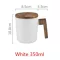 Package Wooden Handle with Cover Coffee Cup Lovers Coffee Mugs Ceramic Coffee Mug Cup Wooden Coffee Cup