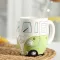 Creative Hand Painted Double Bus Retro Ceramic Cup Coffee Milk Tea Cup Beverage