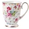 European Bone China Coffee Milk Mug Ceramic Creative Floral Painting Water Cup Afternoon Teacup Kitchen Drinkware S